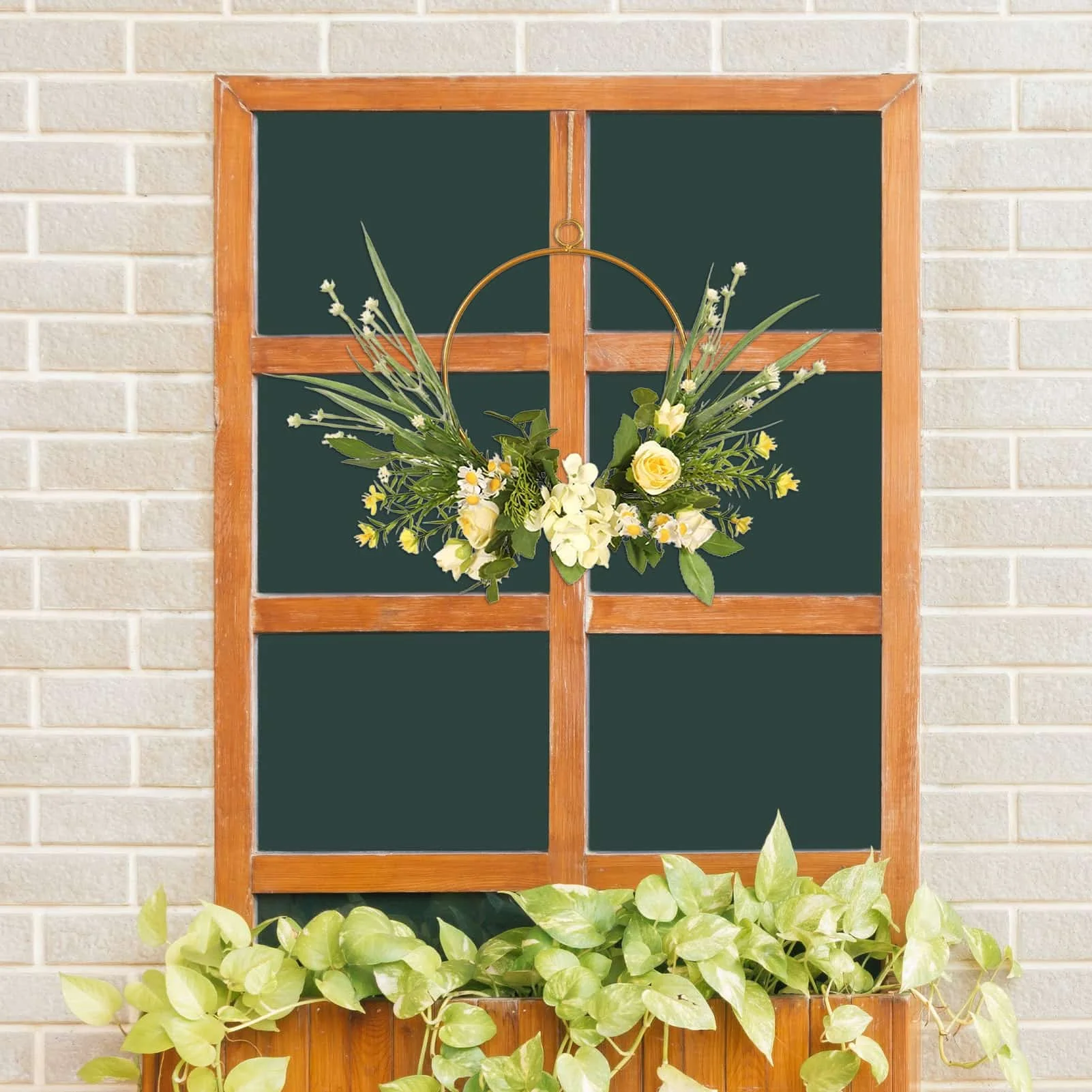 Artificial Wreath Garland Floral Hoop Wreath Garland Metal Hoop Wedding Party Home Garden Wall Halloween Thanksgiving Decor
Artificial Wreath Garland Floral Hoop Wreath Garland Metal Hoop Wedding Party Home Garden Wall Halloween Thanksgiving Decor