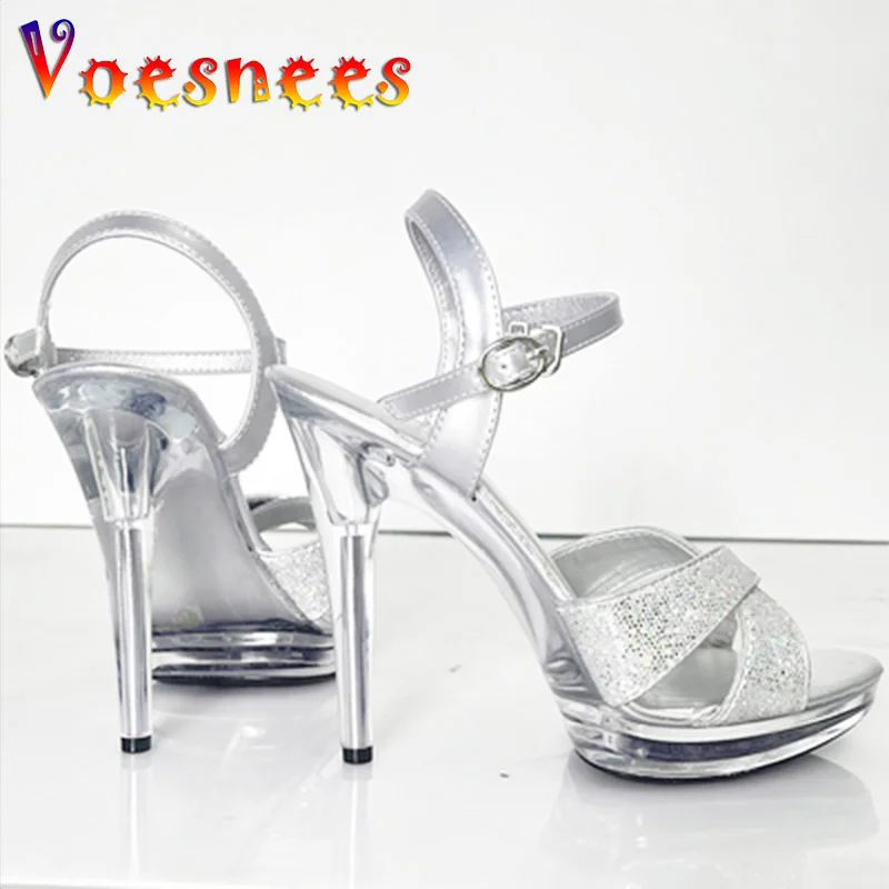 Silver Party High Heels Summer Women Ankle Strap Sandals Transparent Gladiator Catwalk Show Shoes Sandalias Mujer Wedding Bride
Silver Party High Heels Summer Women Ankle Strap Sandals Transparent Gladiator Catwalk Show Shoes Sandalias Mujer Wedding Bride