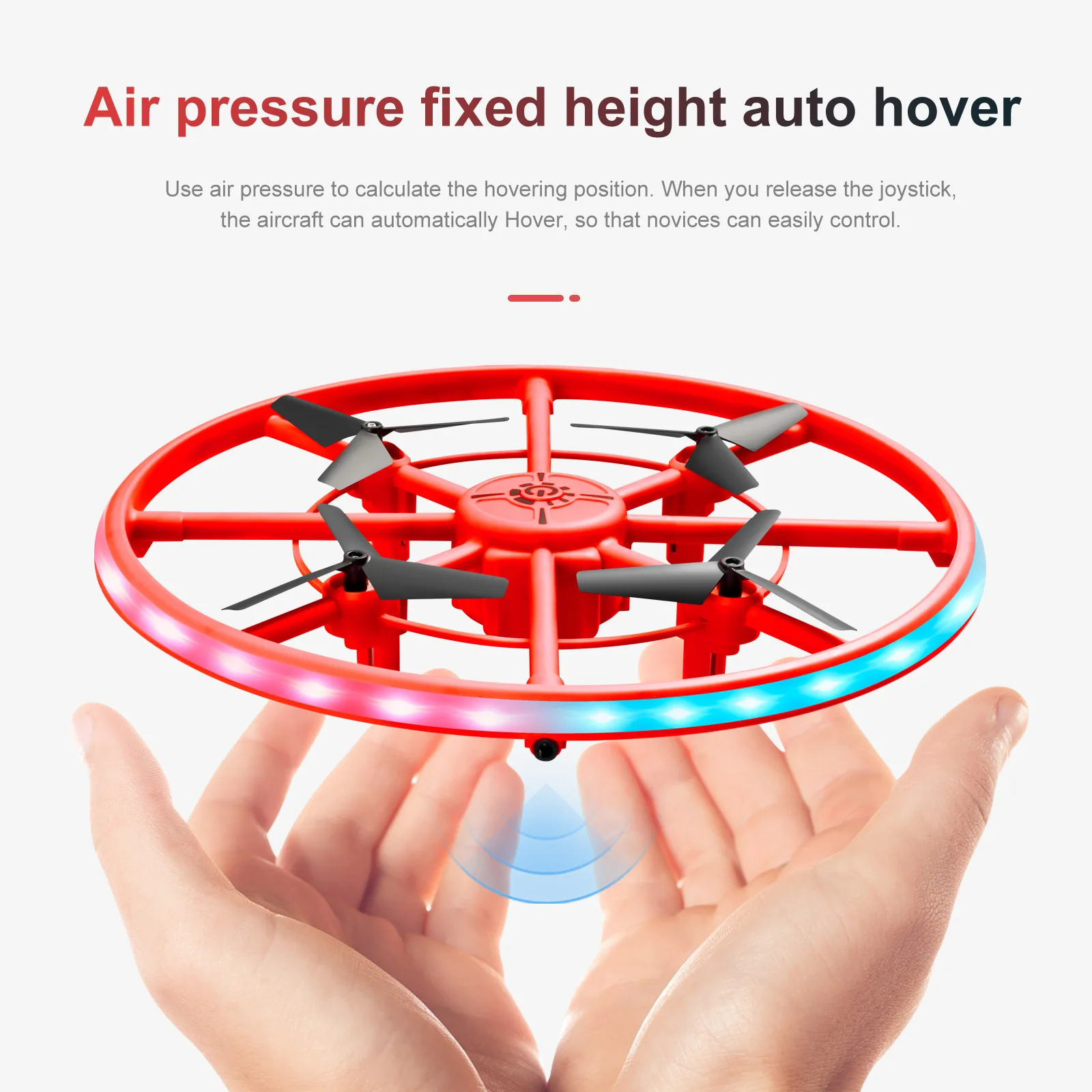 

New S126 Mini RC UFO Drone Colorful Flashing Light Gesture Sensing RC Helicopter Remote Control Aircraft Avoidance Quadcopter