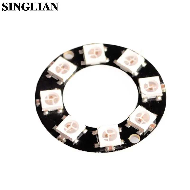 10pcs 8-Bit WS2812 5050 RGB LED Light Built-in Full Colored Drive Intelligent Development Board Round Ring Module 8LED Lamp Bead
10pcs 8-Bit WS2812 5050 RGB LED Light Built-in Full Colored Drive Intelligent Development Board Round Ring Module 8LED Lamp Bead