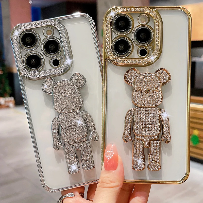 Glitter Diamond Cute Bear Phone Case For iphone 14 13 12 11 Pro XS Max XR X 8 7 13pro 14Plus Bling Rhinestone transparency Cover
Glitter Diamond Cute Bear Phone Case For iphone 14 13 12 11 Pro XS Max XR X 8 7 13pro 14Plus Bling Rhinestone transparency Cover