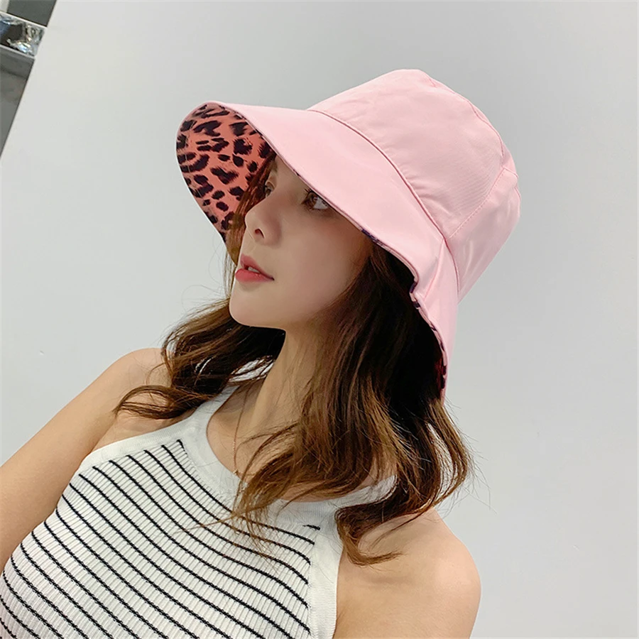 New Leopard Panama Hat Women Japanese Double-sided Sunshade Bucket Hats Female Sun Protection Sunscreen Caps Wholesale
New Leopard Panama Hat Women Japanese Double-sided Sunshade Bucket Hats Female Sun Protection Sunscreen Caps Wholesale