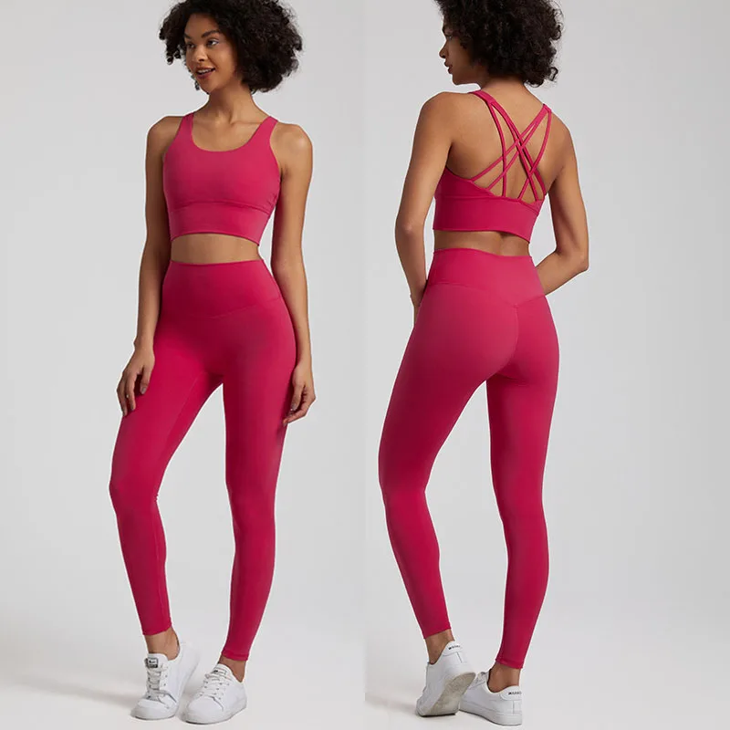 Spring and Summer New Fashion Nude Yoga Suit Beautiful Back Sports Set Outdoor Running Quick Drying Breathable Fitness Suit Set
Spring and Summer New Fashion Nude Yoga Suit Beautiful Back Sports Set Outdoor Running Quick Drying Breathable Fitness Suit Set