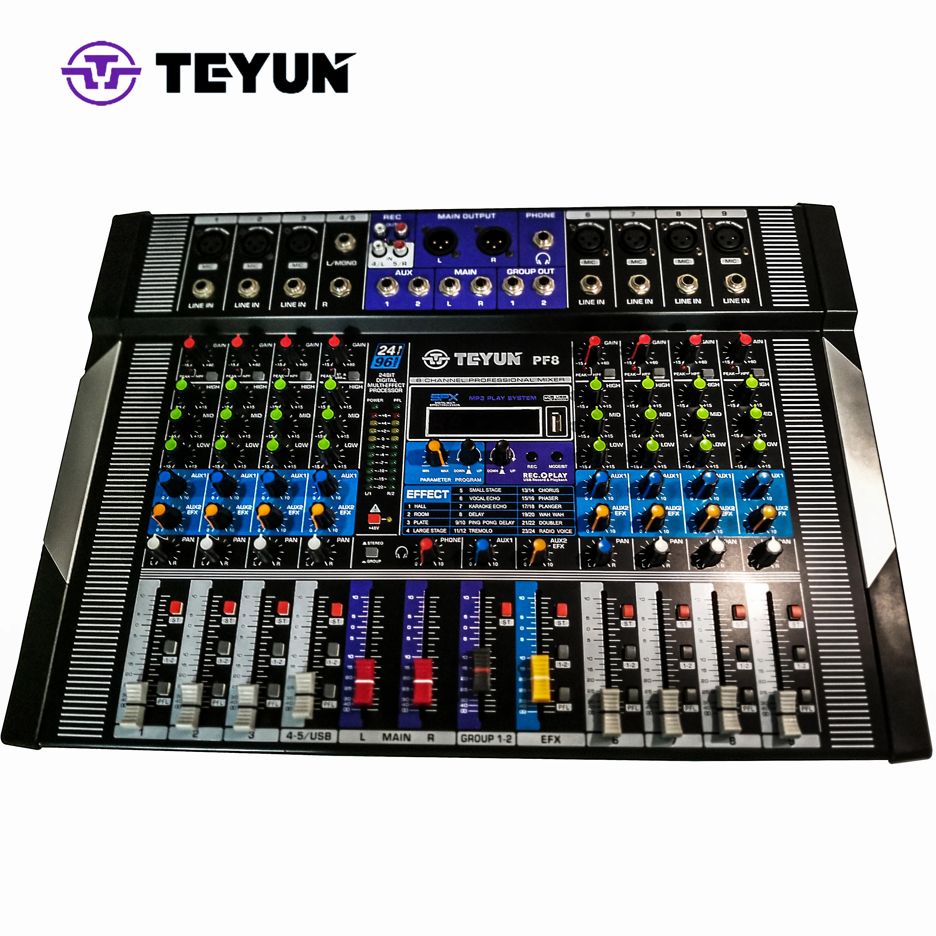 8 Channel Digital Mixer Integrated Machine PF8 High Sound Console Microphone Audio Equipment
8 Channel Digital Mixer Integrated Machine PF8 High Sound Console Microphone Audio Equipment