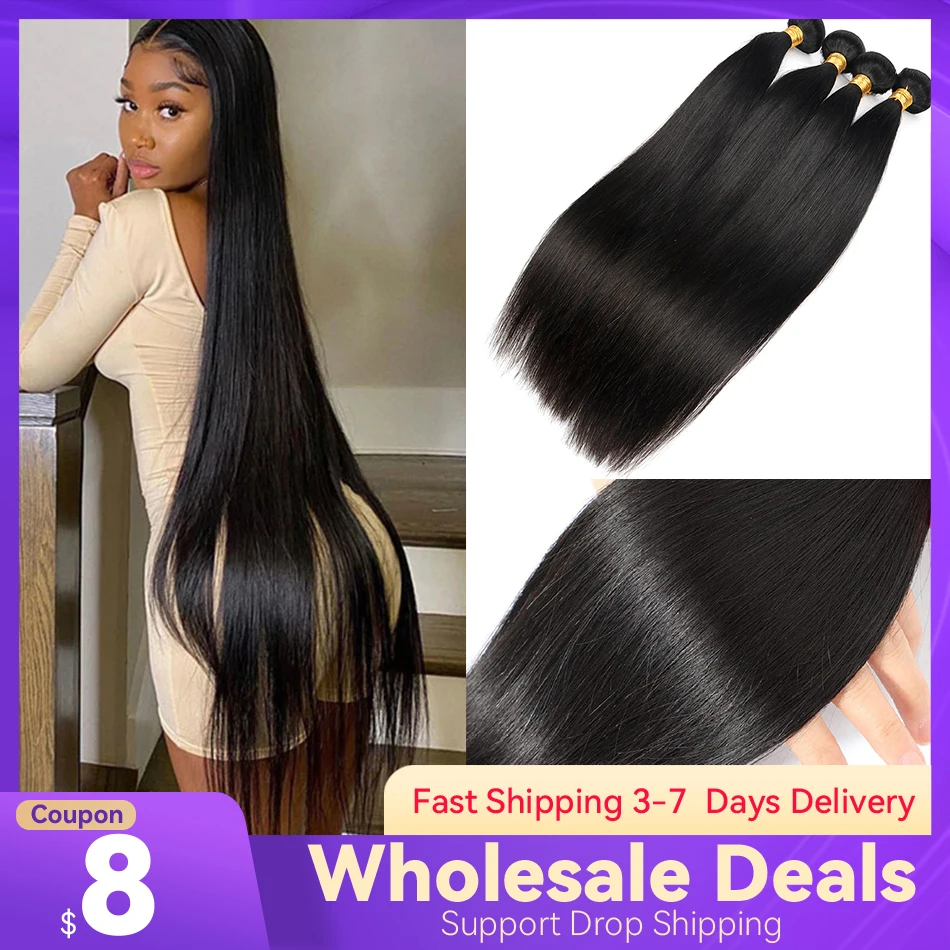 Wholesale Straight Human Hair Bundles Brazilian Hair Weave Bundles 10A Remy Human Hair Extensions Natural Color Fast Shipping
Wholesale Straight Human Hair Bundles Brazilian Hair Weave Bundles 10A Remy Human Hair Extensions Natural Color Fast Shipping