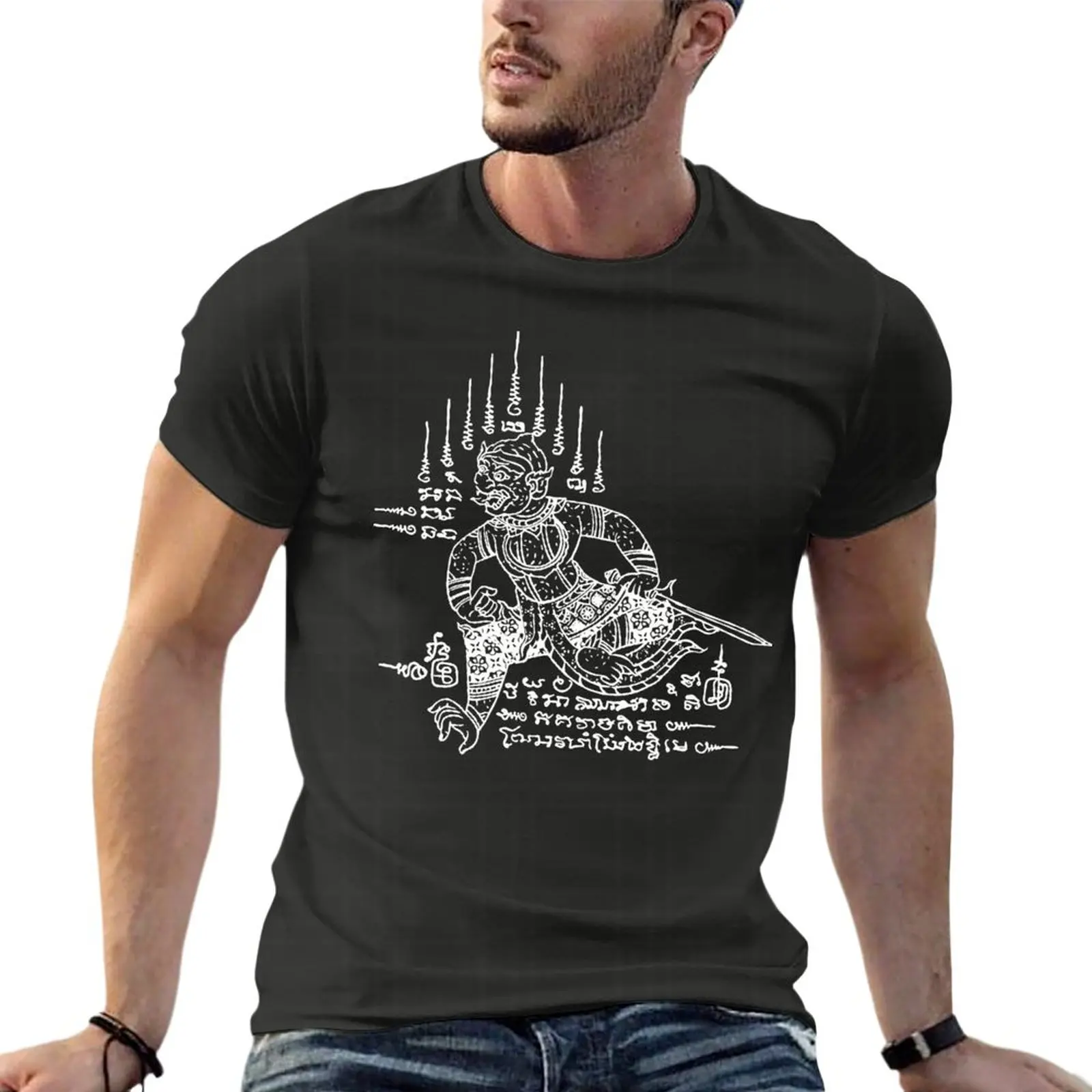 Sak Yant Thai Tattoo Hanuman Mythical Yantra Thailand Gift Oversized Tshirt Custom Mens Clothes 100% Cotton Streetwear Tops Tee
Sak Yant Thai Tattoo Hanuman Mythical Yantra Thailand Gift Oversized Tshirt Custom Mens Clothes 100% Cotton Streetwear Tops Tee