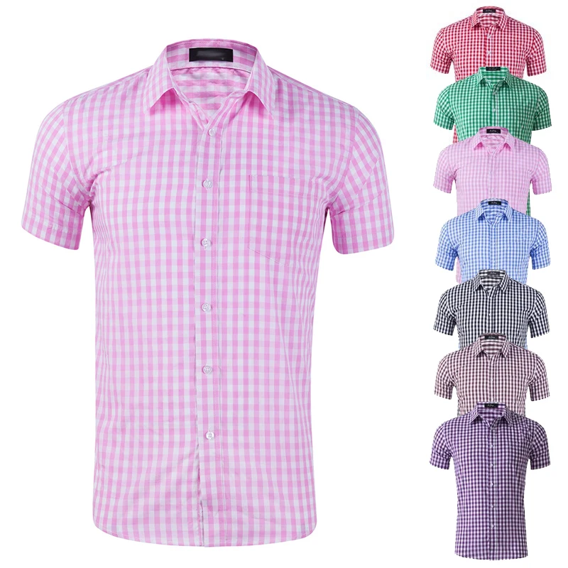 Top Quality Men Plaid Shirt Male Flannel Button-Down Collar Shirt Fashion Style Short Sleeve Autumn Men Business Dress Plus Size
Top Quality Men Plaid Shirt Male Flannel Button-Down Collar Shirt Fashion Style Short Sleeve Autumn Men Business Dress Plus Size
