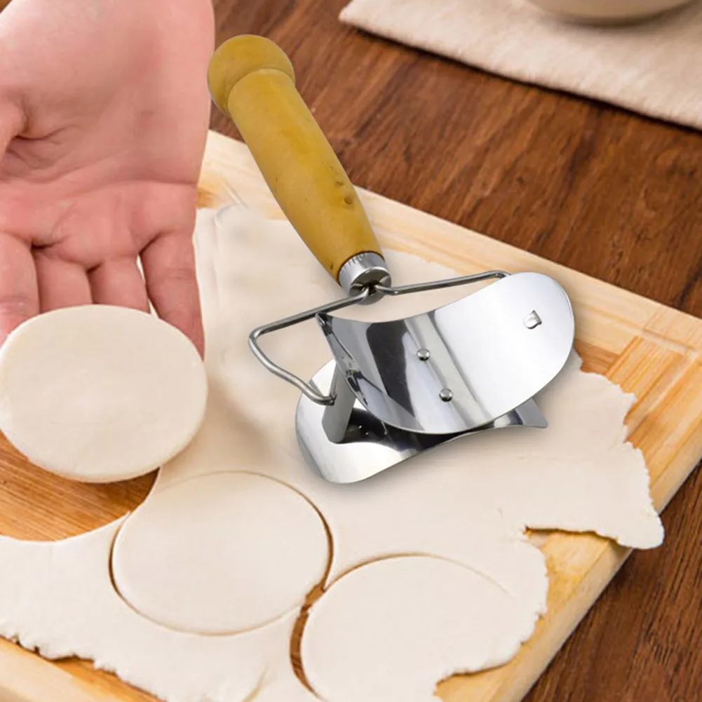 Stainless Steel Dumpling Skin Mold Portable Kitchen Pastry Wrap Wooden Handle Dough Ball Dumpling Peeler Kitchen Accessories
Stainless Steel Dumpling Skin Mold Portable Kitchen Pastry Wrap Wooden Handle Dough Ball Dumpling Peeler Kitchen Accessories