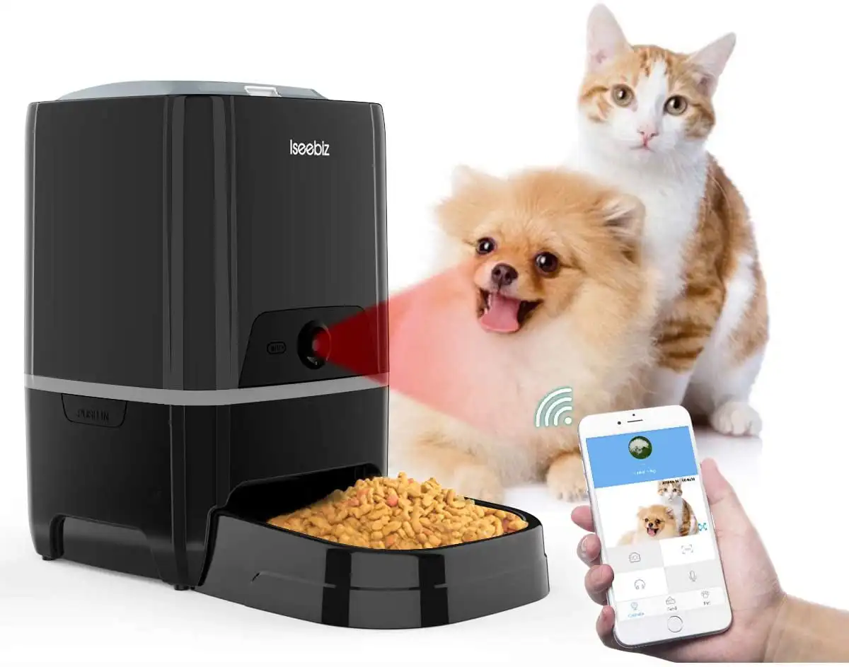 Automatic Pet Feeder with Camera, 6L App Control Smart Food Dispenser, Remote Feeding, 2-Way Audio, Voice Remind, Video Record,
Automatic Pet Feeder with Camera, 6L App Control Smart Food Dispenser, Remote Feeding, 2-Way Audio, Voice Remind, Video Record,