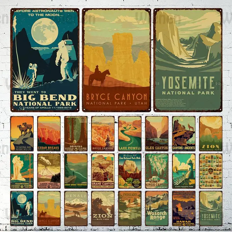 Metal Tin Sign The National Parks Landscape Iron Plates Metal Plaques Room Decor Home Bar Pub Cafe Man Cave Wall Decor 20x30CM
Metal Tin Sign The National Parks Landscape Iron Plates Metal Plaques Room Decor Home Bar Pub Cafe Man Cave Wall Decor 20x30CM