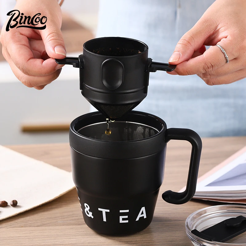 BINCOO Coffee Cup with Straw Coffee Combination Set Portable 304 Stainless Steel Filter for Office Outdoor and Travel 480ML
BINCOO Coffee Cup with Straw Coffee Combination Set Portable 304 Stainless Steel Filter for Office Outdoor and Travel 480ML
