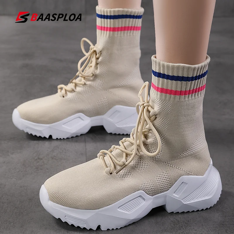 Socks Sneakers Women Knit Upper Breathable Sport Shoes Soft Boots Woman Lightweight Fashion Sneakers High Top Walking Shoes
Socks Sneakers Women Knit Upper Breathable Sport Shoes Soft Boots Woman Lightweight Fashion Sneakers High Top Walking Shoes