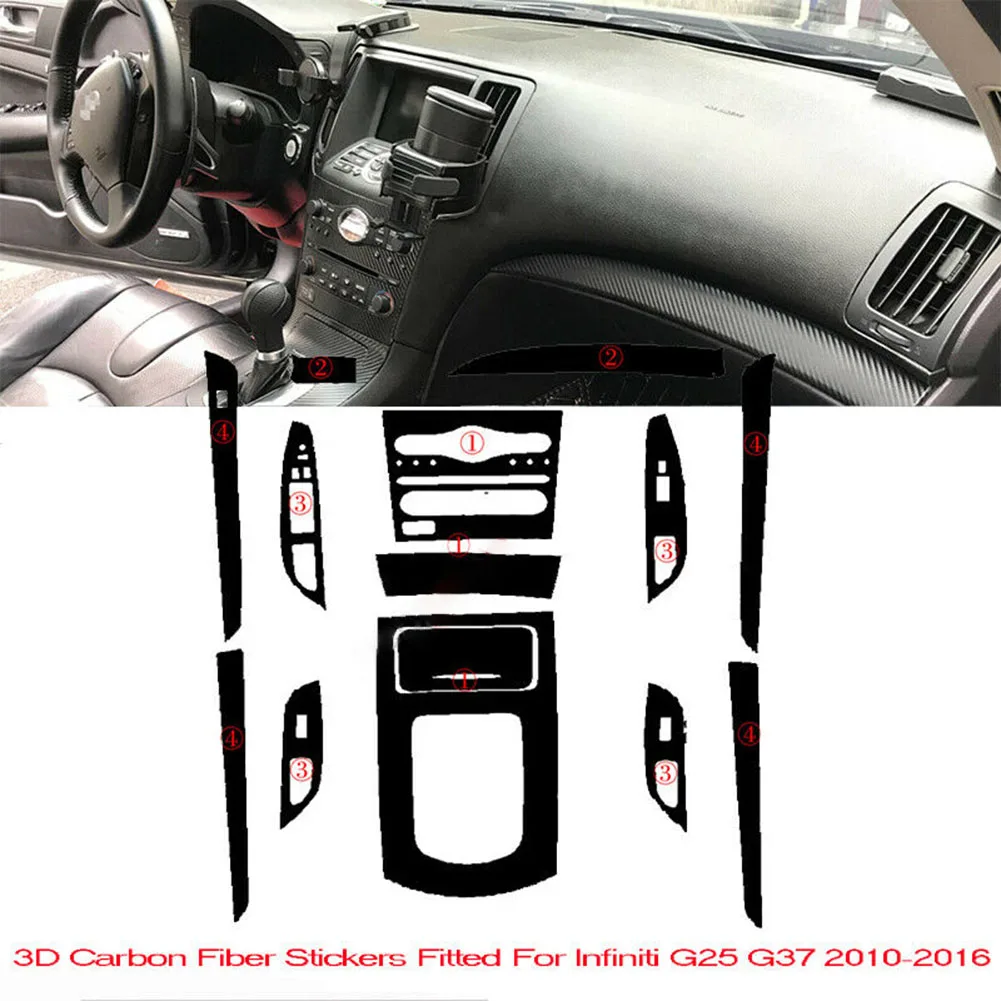 Interior Center Console 3D Carbon Fiber Black PVC Molding Sticker Decals For Infiniti G25 G37 LHD Center Console Sticker
Interior Center Console 3D Carbon Fiber Black PVC Molding Sticker Decals For Infiniti G25 G37 LHD Center Console Sticker