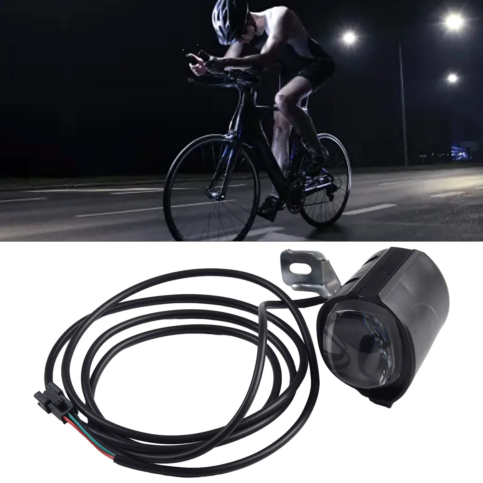 36-60V High Brightness LED Front Fork Light Ebike Headlight Spotlight W/ Horn Stainless Steel Bracket High Quality Bicycle Parts
36-60V High Brightness LED Front Fork Light Ebike Headlight Spotlight W/ Horn Stainless Steel Bracket High Quality Bicycle Parts