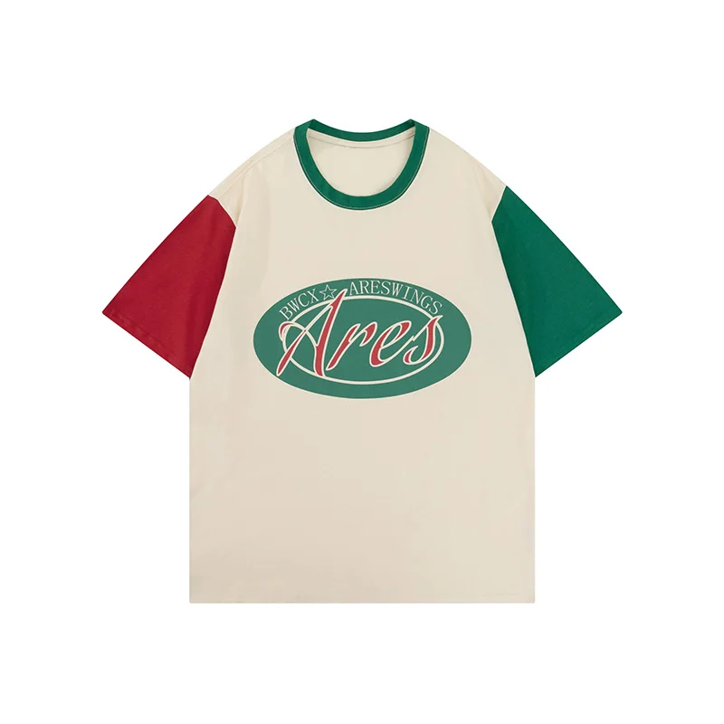 Summer Color Block Letter Short Sleeve Mens Tshirts Crew Neck Oversized Hip Hop Loose Harajuku Tees Couple Streetwear T-shirt
Summer Color Block Letter Short Sleeve Mens Tshirts Crew Neck Oversized Hip Hop Loose Harajuku Tees Couple Streetwear T-shirt