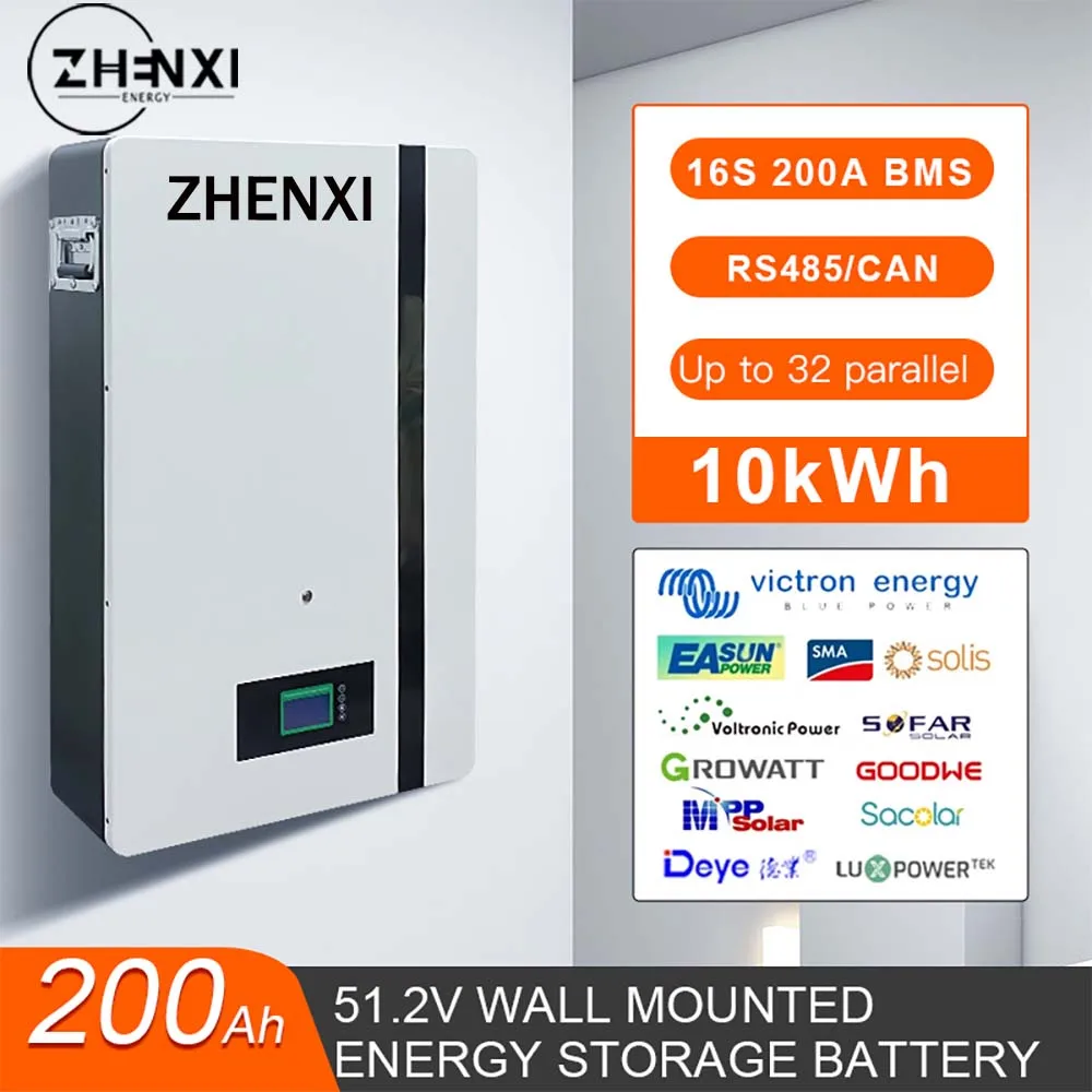 Аккумулятор LiFePo4 ZHENXI 10 кВтч, 5 кВтч, 51,2 в, Ач, Ач, с RS485/CAN, Встроенный BMS для системы хранения солнечной энергии, автономная система
Аккумулятор LiFePo4 ZHENXI 10 кВтч, 5 кВтч, 51,2 в, Ач, Ач, с RS485/CAN, Встроенный BMS для системы хранения солнечной энергии, автономная система
