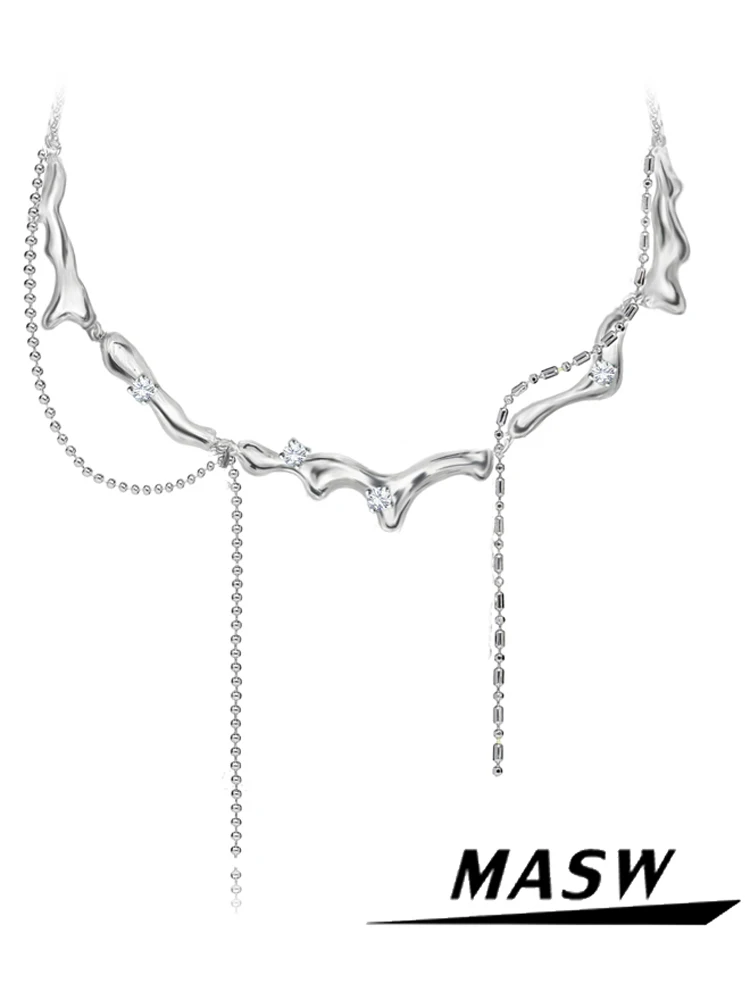 MASW Original Design Choker Necklace Cool New Trend Jewelry High Quality Copper Thick Silver Plated Metal Necklace For Womeny
MASW Original Design Choker Necklace Cool New Trend Jewelry High Quality Copper Thick Silver Plated Metal Necklace For Womeny