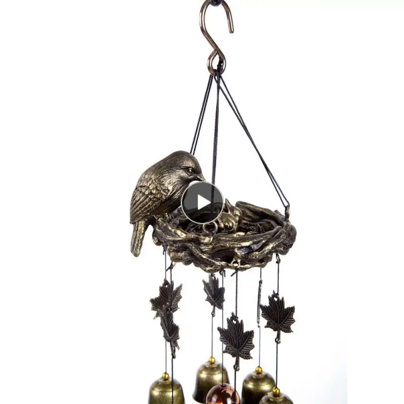 New Bird Nest Wind Chimes With 12 Copper Alloy Bells Creative Hanging Decorations Crafts For Home Garden Backyard Church Decor
New Bird Nest Wind Chimes With 12 Copper Alloy Bells Creative Hanging Decorations Crafts For Home Garden Backyard Church Decor