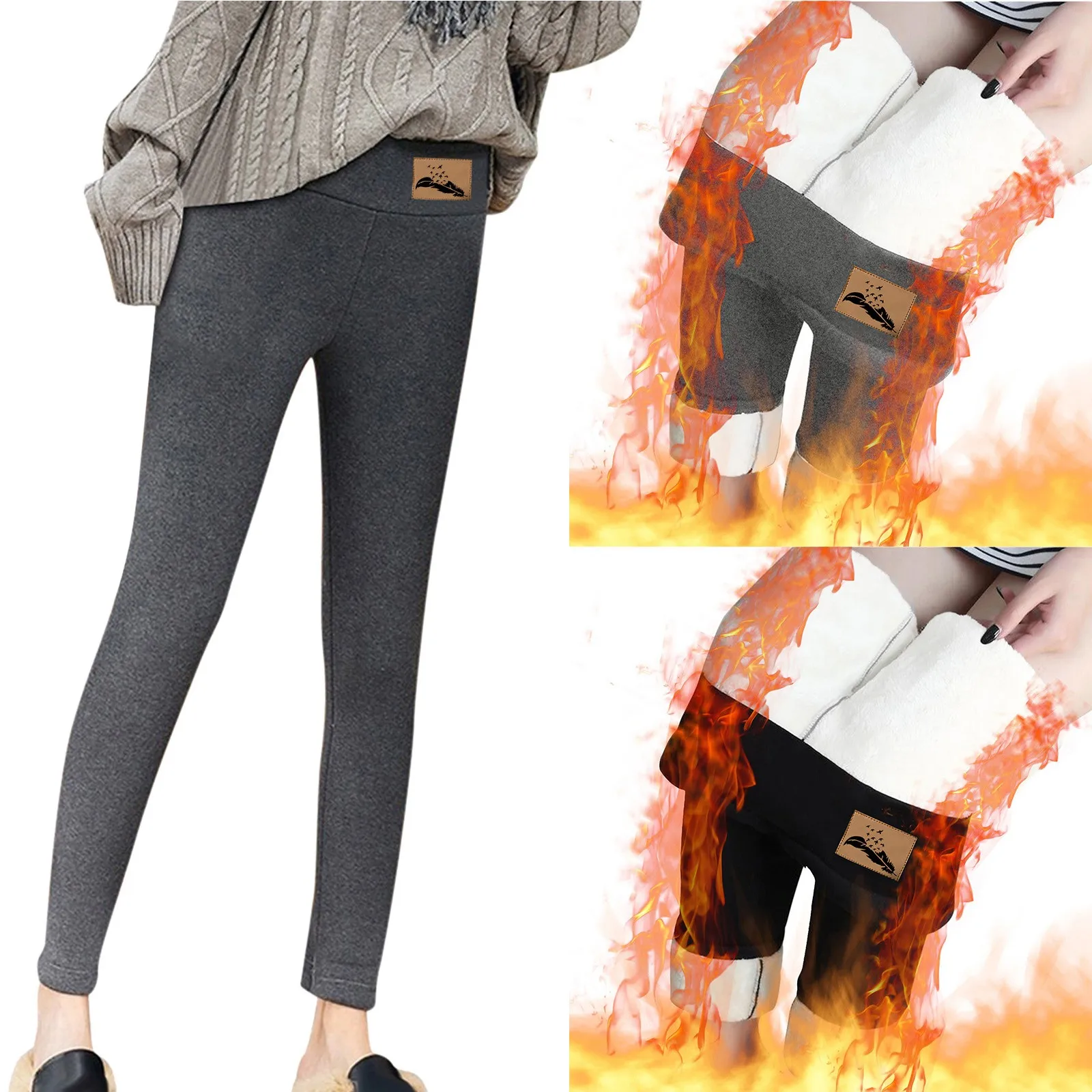 Womens Winter Casual Solid Color Leggings Feather Elastic High Waist Thermal Capris Workout Trousers Woman Business Clothes
Womens Winter Casual Solid Color Leggings Feather Elastic High Waist Thermal Capris Workout Trousers Woman Business Clothes