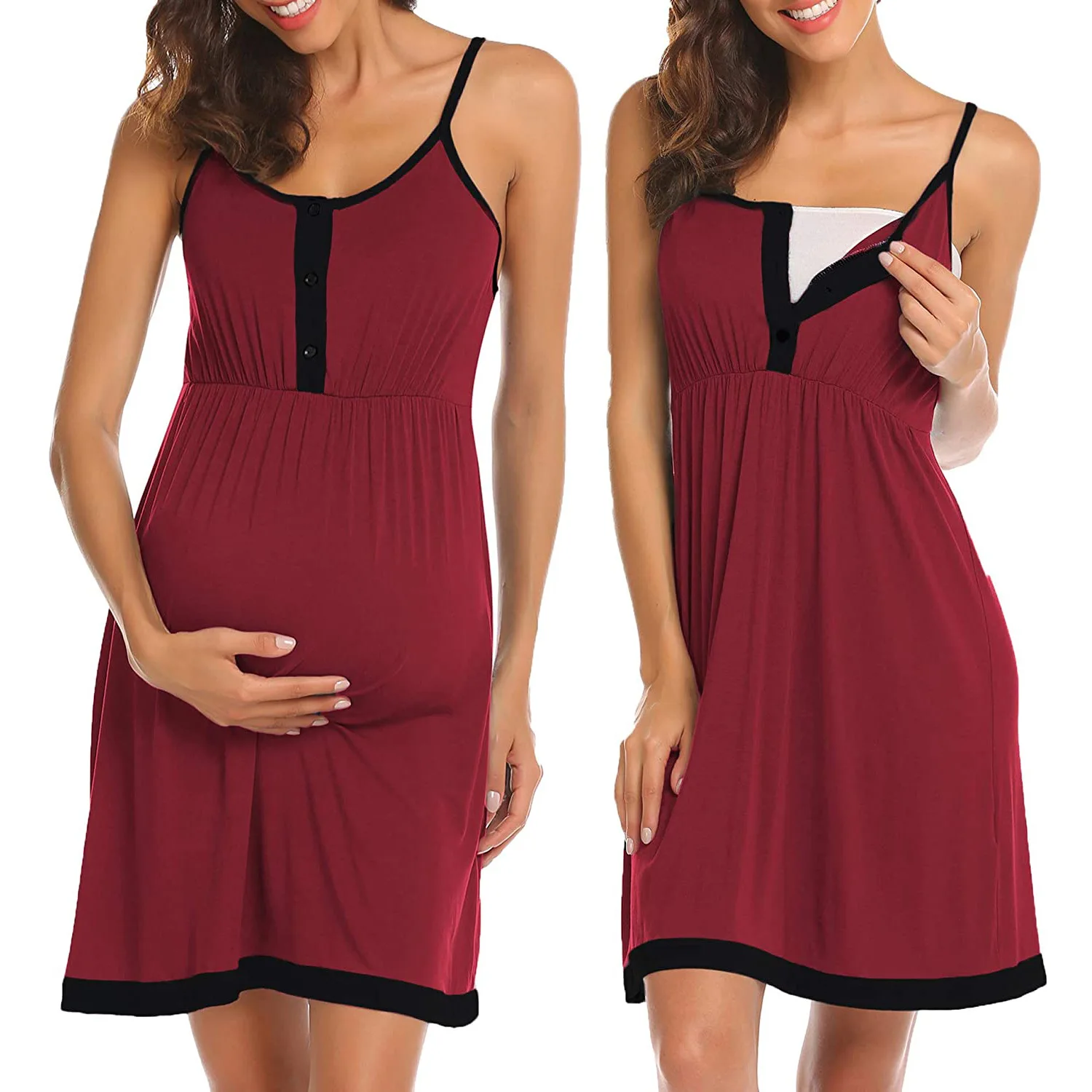 Maternity Pajamas Nightgown Breastfeeding Dress Childbirth Nursing Pajama Pregnant Women Sleeveless Lounge Sleepwear Nightdress
Maternity Pajamas Nightgown Breastfeeding Dress Childbirth Nursing Pajama Pregnant Women Sleeveless Lounge Sleepwear Nightdress
