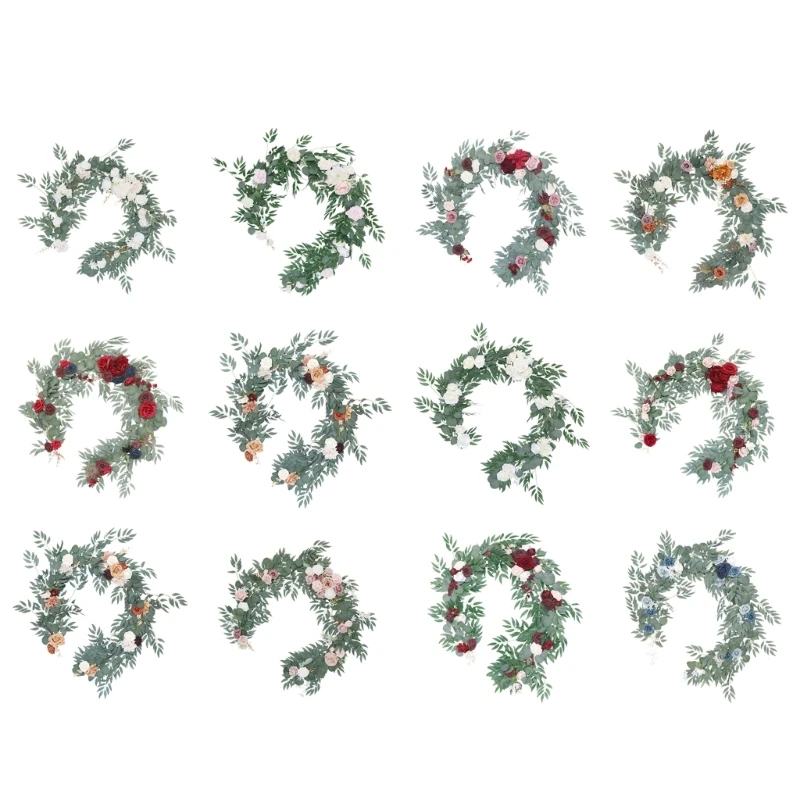 Ручная работа гирлянда настольная дорожка искусственная Роза цветок лоза свод Декор 
Ручная работа гирлянда настольная дорожка искусственная Роза цветок лоза свод Декор