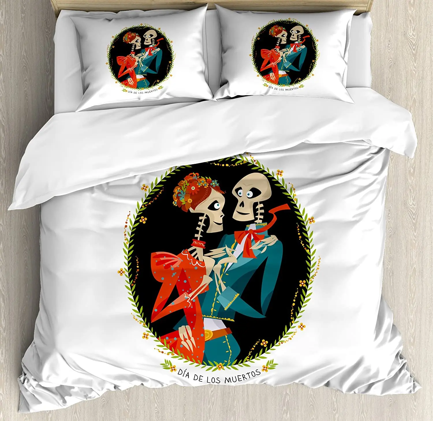 Day of the Dead Bedding Set Skeleton Couple in Love Valenti 3pcs Duvet Cover Set Bed Set Quilt Cover Pillow Case Comforter Cover
Day of the Dead Bedding Set Skeleton Couple in Love Valenti 3pcs Duvet Cover Set Bed Set Quilt Cover Pillow Case Comforter Cover