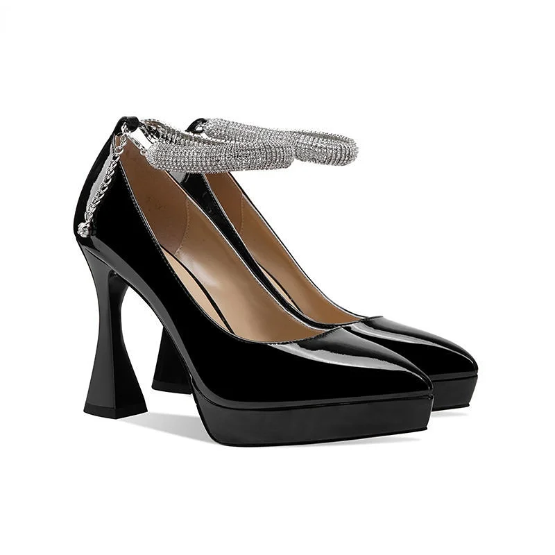 Женские туфли, новинка 2022, женские туфли на высоком каблуке на платформе, осенняя кожаная обувь высокого качества, туфли с острым носком на высоком каблуке
Женские туфли, новинка 2022, женские туфли на высоком каблуке на платформе, осенняя кожаная обувь высокого качества, туфли с острым носком на высоком каблуке