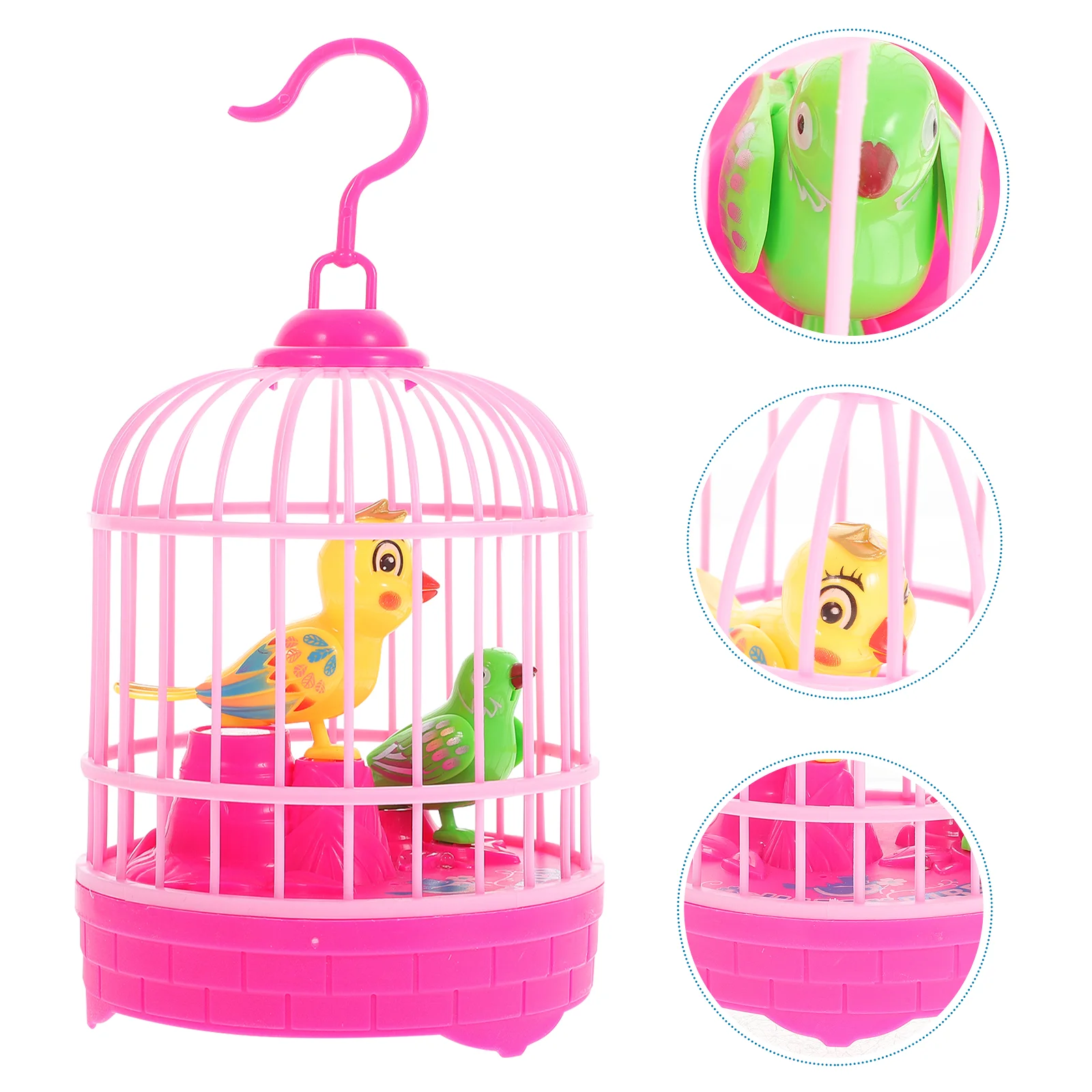 

Игрушка для детей в клетке, Поющая и скарящая птица, реалистичное звуковое движение, развивающая игрушка для детей (красная)
