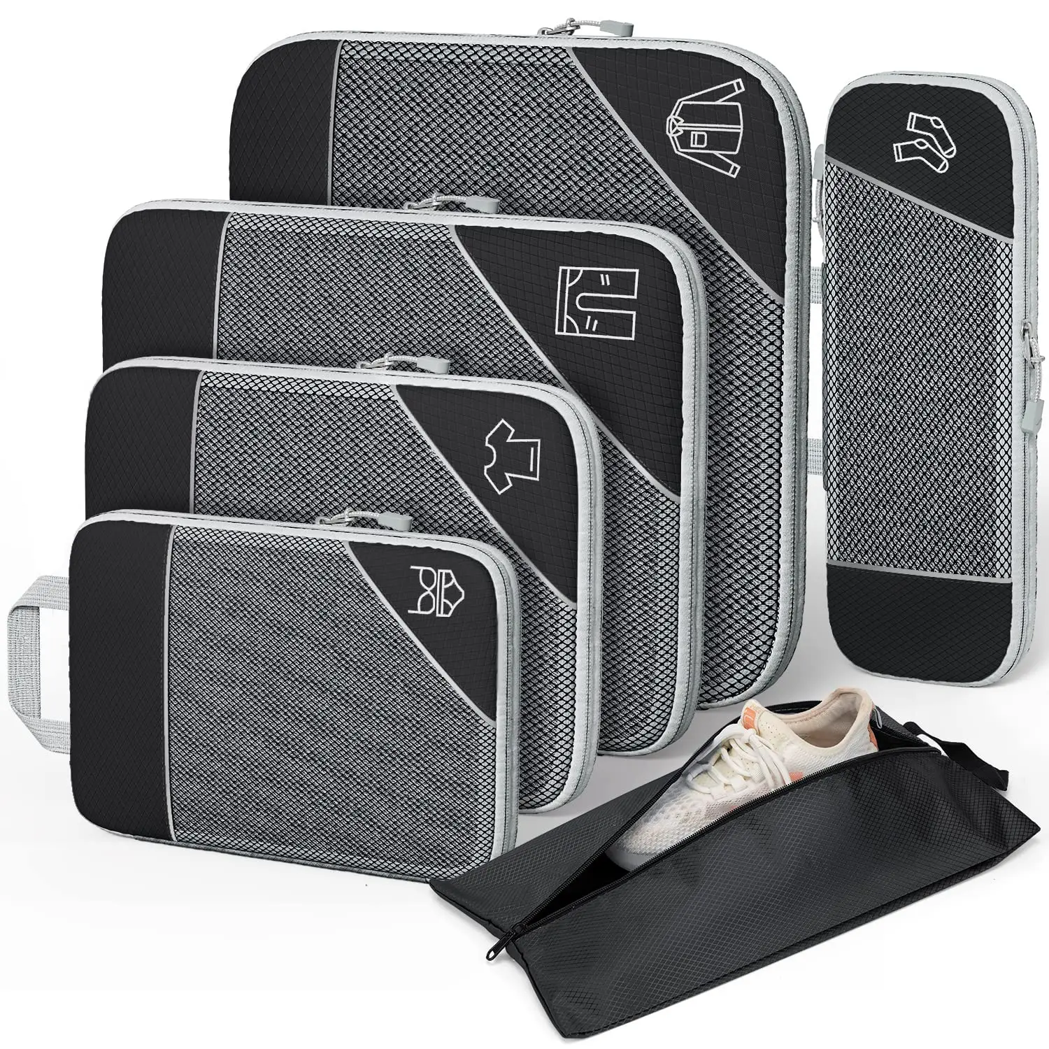 Portable Shoe Set Cubes Luggage Bag With Mesh Storage Bag Suitcase Packing Visual Travel Lightweight Organizer Compressed
Portable Shoe Set Cubes Luggage Bag With Mesh Storage Bag Suitcase Packing Visual Travel Lightweight Organizer Compressed
