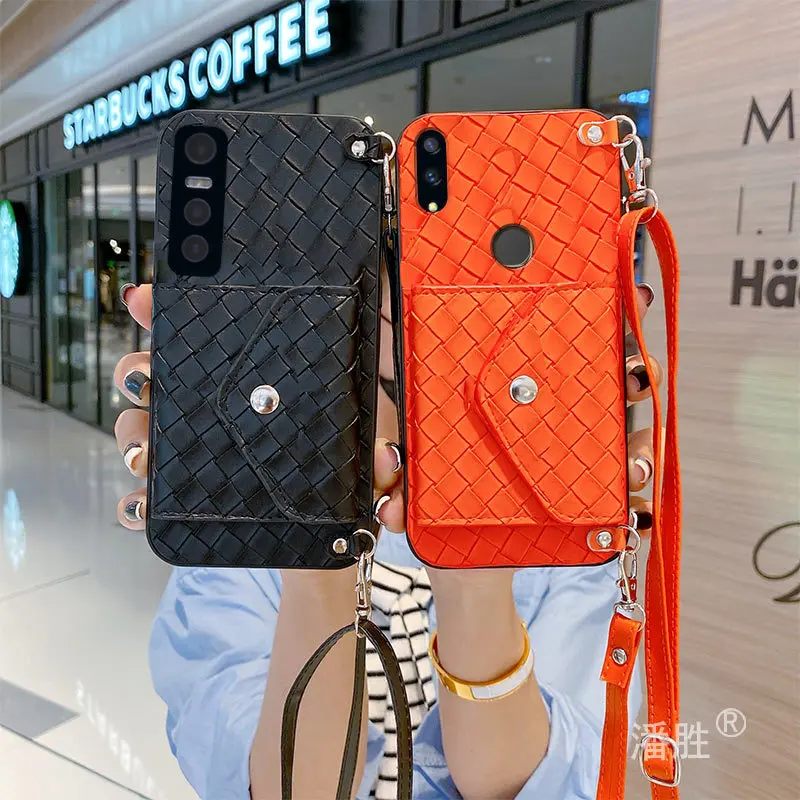 Simple Balck Orange Woven Strap Crossbody Coin Purse Leather Phone Case for Vivo y85 73s 70s 52s 51s 50 31s Wallet Phone Cover
Simple Balck Orange Woven Strap Crossbody Coin Purse Leather Phone Case for Vivo y85 73s 70s 52s 51s 50 31s Wallet Phone Cover