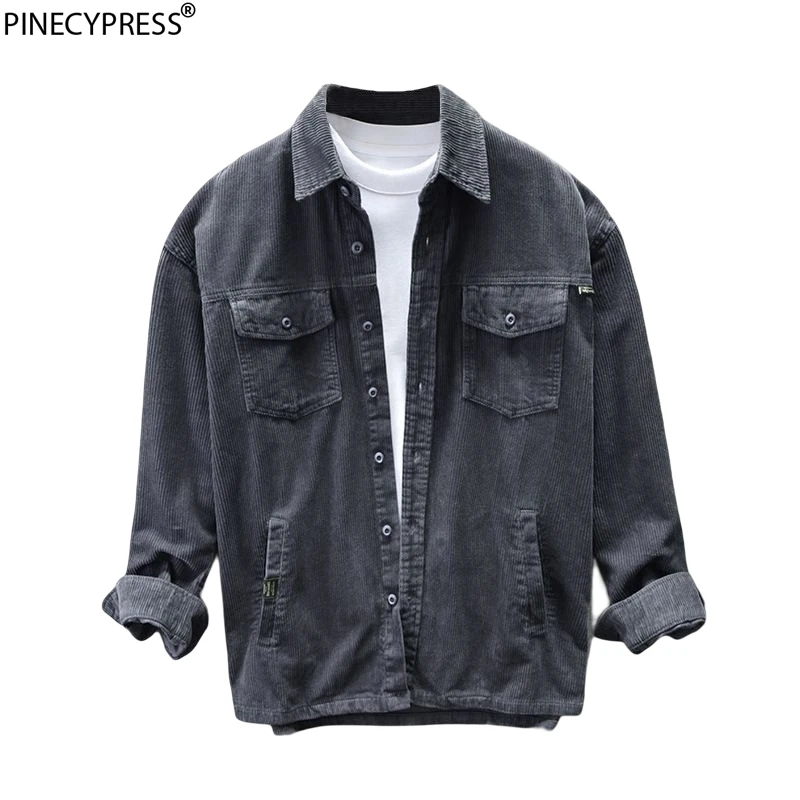100% Cotton Corduroy Spring Autumn Male Coat Single Breasted Long Sleeve Turn Down Collar Man Clothing Casual Mens Jacket
100% Cotton Corduroy Spring Autumn Male Coat Single Breasted Long Sleeve Turn Down Collar Man Clothing Casual Mens Jacket