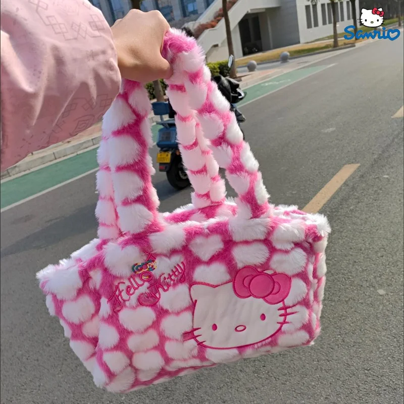 New Sanrio Hello Kitty Fluffy Kawayi Handbag For Girl Fashion Leisure Korean Style Shoulder Bags Women Pink Cute Plush Spot Bags
New Sanrio Hello Kitty Fluffy Kawayi Handbag For Girl Fashion Leisure Korean Style Shoulder Bags Women Pink Cute Plush Spot Bags