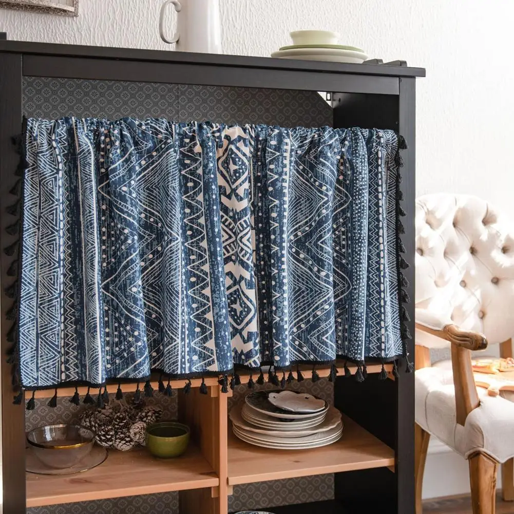 NEW Kitchen Short Curtains Geometric Print Wine Cabinet Door Window Cotton Linen Curtain With Tassel
NEW Kitchen Short Curtains Geometric Print Wine Cabinet Door Window Cotton Linen Curtain With Tassel