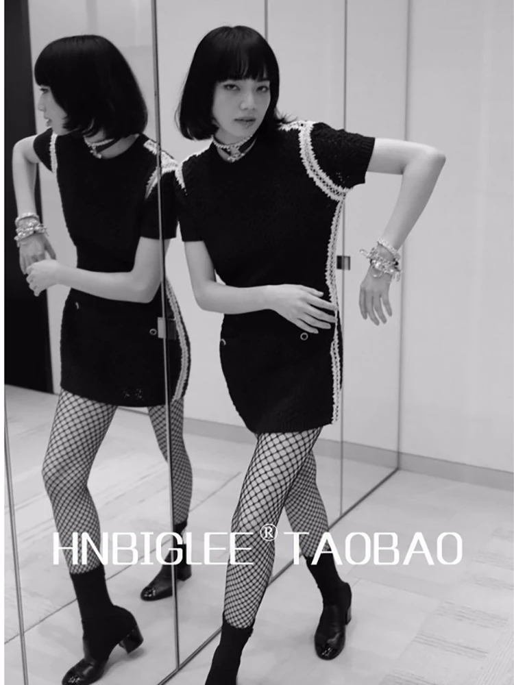 Женское трикотажное облегающее платье, черное платье с коротким рукавом и карманами, лето
Женское трикотажное облегающее платье, черное платье с коротким рукавом и карманами, лето