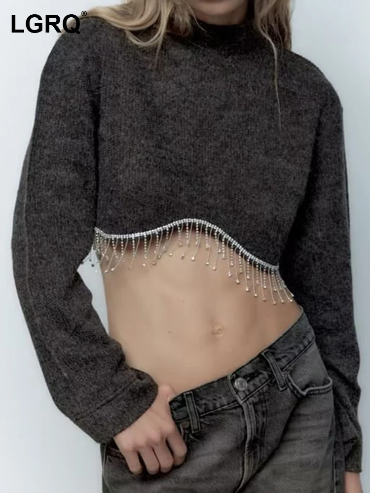 LGRQ 2023 весенние модные женские топы Новые однотонные свободные с длинным рукавом Вязаные Лоскутные с вырезами Женская юбка 19J2511 
LGRQ 2023 весенние модные женские топы Новые однотонные свободные с длинным рукавом Вязаные Лоскутные с вырезами Женская юбка 19J2511