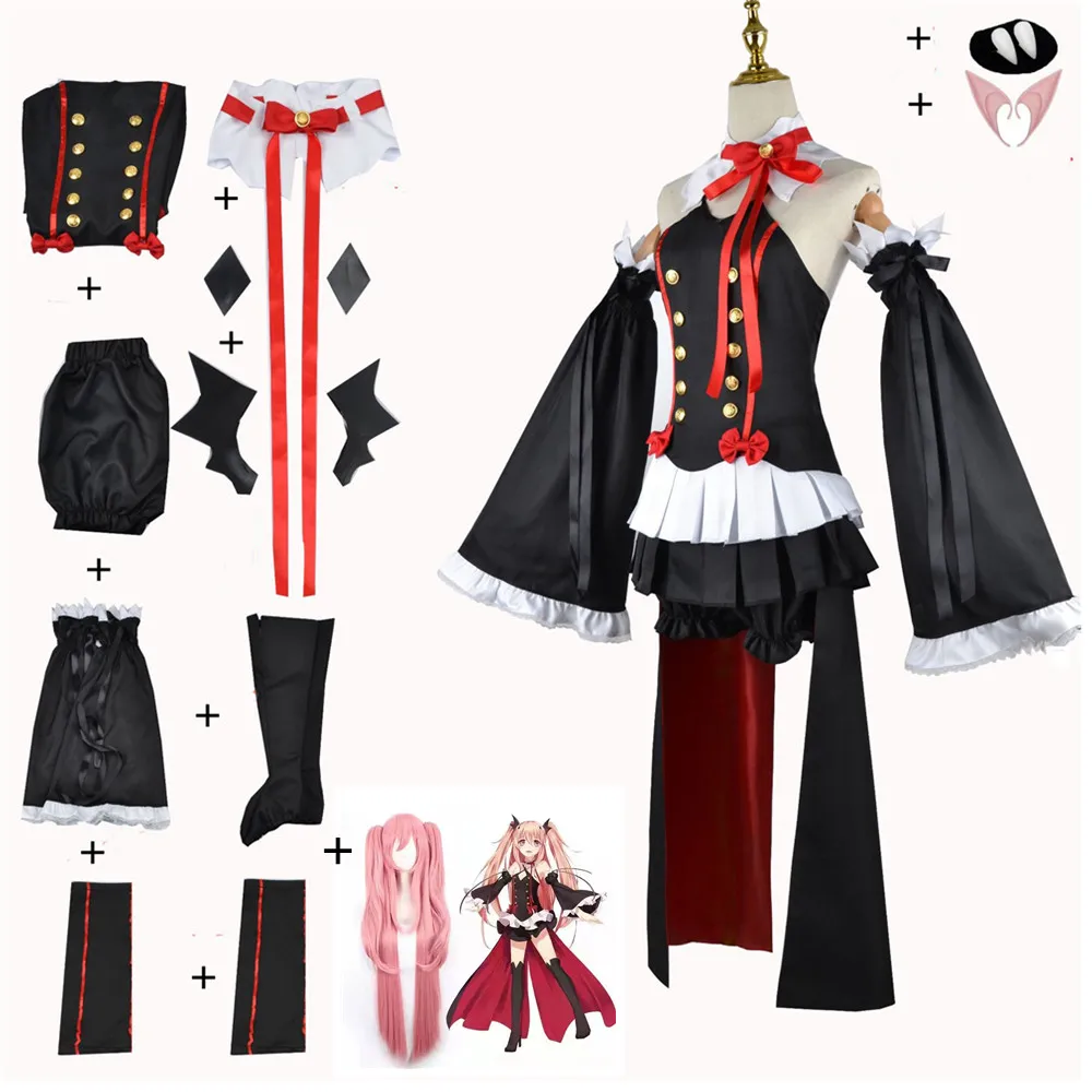 Костюм для косплея серофа из конца Овари no Seraph Krul Tepes, парик для косплея, аниме ведьма вампира, костюм на Хэллоуин для женщин
Костюм для косплея серофа из конца Овари no Seraph Krul Tepes, парик для косплея, аниме ведьма вампира, костюм на Хэллоуин для женщин