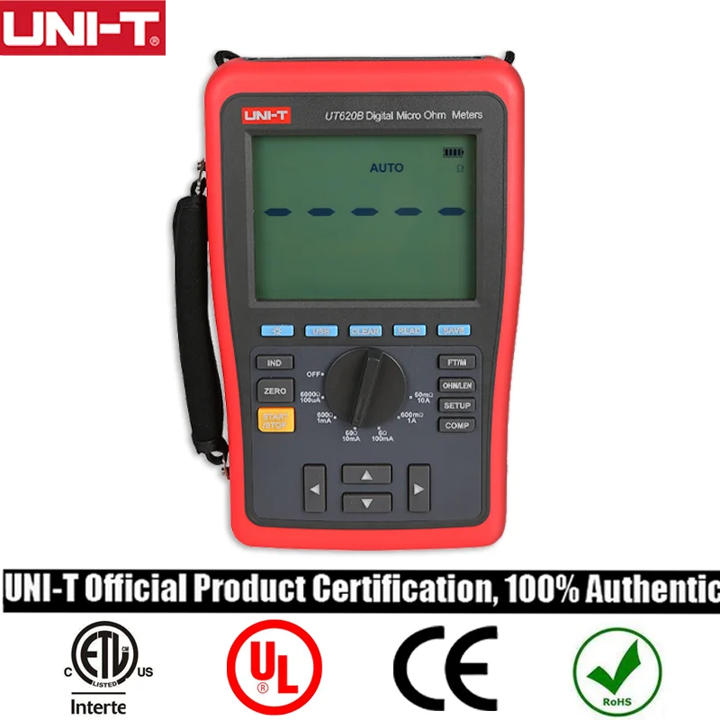 UNI-T UT620B DC Low Resistance Tester Digital Ohm Meter Milliohm Meter Micro-ohm Length Four Wire Measurement
UNI-T UT620B DC Low Resistance Tester Digital Ohm Meter Milliohm Meter Micro-ohm Length Four Wire Measurement