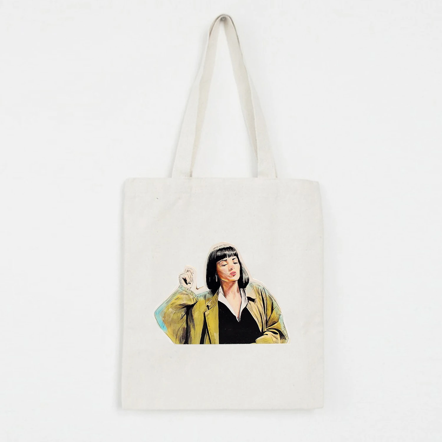 New Arrivals Hot Fashion Art Women Female Shopping Bags Punk Canvas Bags Shoulder Bags Handbag Mia Wallace Character Painting 
New Arrivals Hot Fashion Art Women Female Shopping Bags Punk Canvas Bags Shoulder Bags Handbag Mia Wallace Character Painting