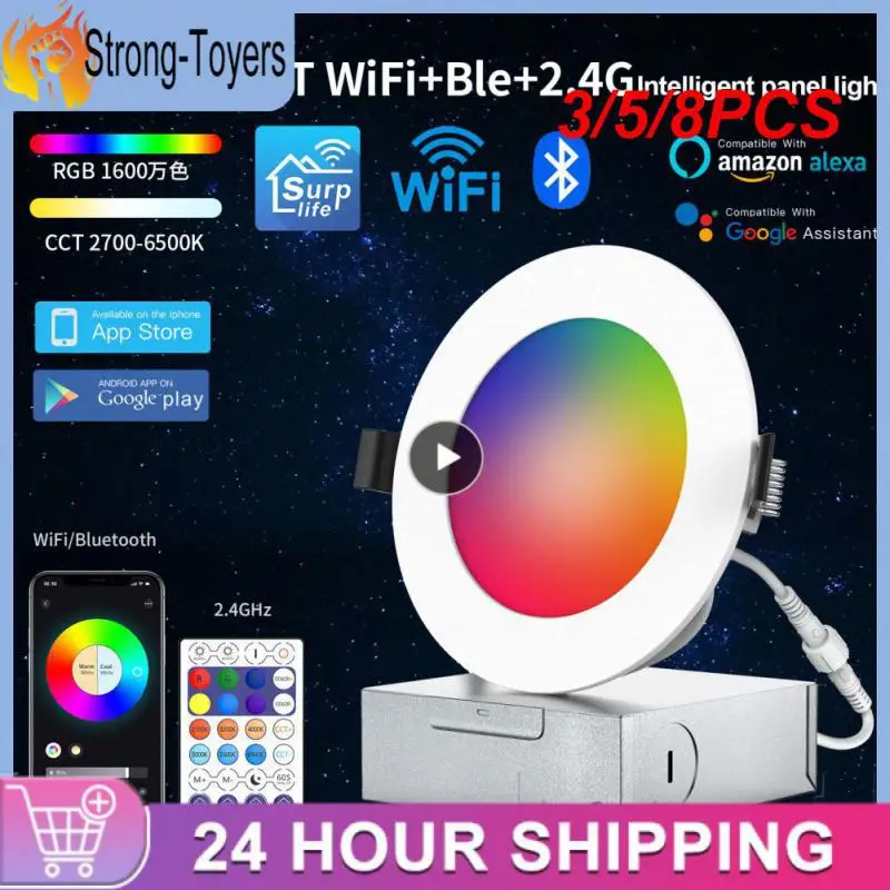 3/5/8PCS 120v Dimming Wifi Lamp 100-130vac Voice Control Ceiling Downlight Light Rgb 9w Work With Alexa Google Home
3/5/8PCS 120v Dimming Wifi Lamp 100-130vac Voice Control Ceiling Downlight Light Rgb 9w Work With Alexa Google Home