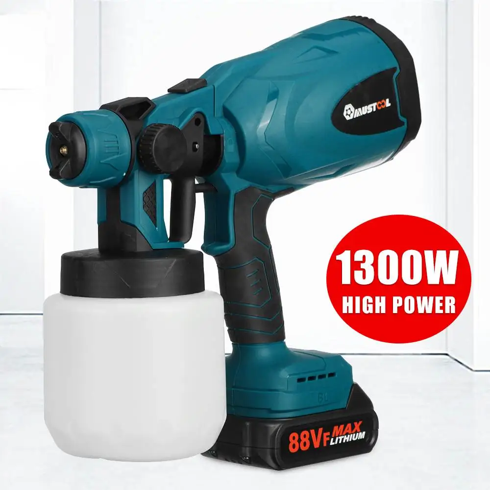Drillpro 18V1300W Electric Cordless Spray Gun Paint Sprayer High Power Furniture Steel Coating Airbrush Cleaning kit For Battery 
Drillpro 18V1300W Electric Cordless Spray Gun Paint Sprayer High Power Furniture Steel Coating Airbrush Cleaning kit For Battery
