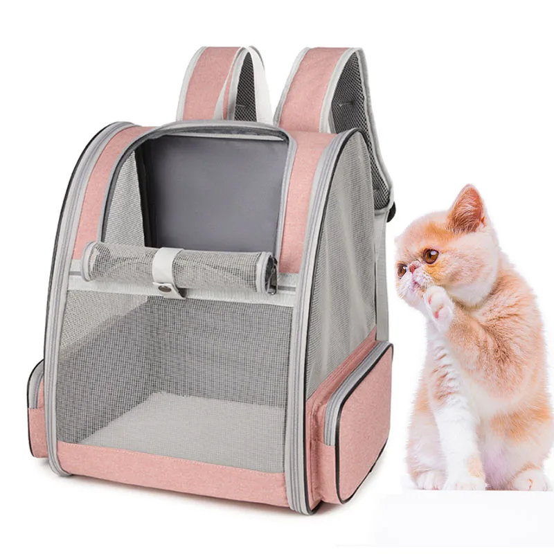 

Рюкзак-переноска для домашних животных, Воздухопроницаемый дорожный уличный ранец на плечо для кошек и маленьких собак, товары для домашни...