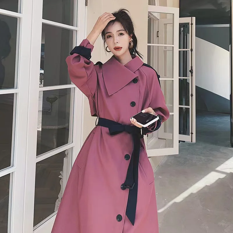 Women's POLO Collar Single-Breasted Trench Coat Mid-Length New Temperament Popular Spring Autumn Korean Fashion Jacket Trend EE2
Women's POLO Collar Single-Breasted Trench Coat Mid-Length New Temperament Popular Spring Autumn Korean Fashion Jacket Trend EE2