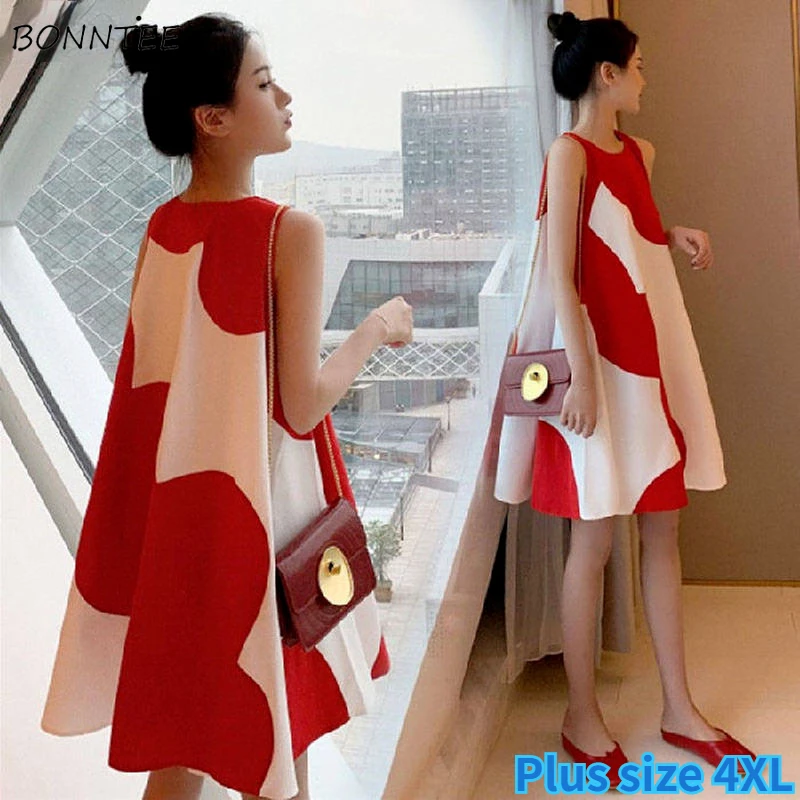 Sleeveless Dress Women Summer Printed All-match 4XL A-line Dresses Female Loose Sweet Elegant Cute Office Lady Ulzzang Leisure
Sleeveless Dress Women Summer Printed All-match 4XL A-line Dresses Female Loose Sweet Elegant Cute Office Lady Ulzzang Leisure