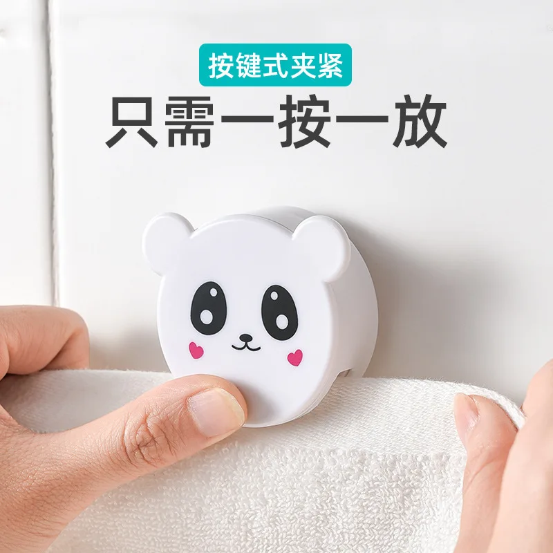 Multi-functional Cartoon Towel Clip Adhesive Snap Towel Clip Kitchen and Bathroom Convenience Rag Clip Punch-free
Multi-functional Cartoon Towel Clip Adhesive Snap Towel Clip Kitchen and Bathroom Convenience Rag Clip Punch-free