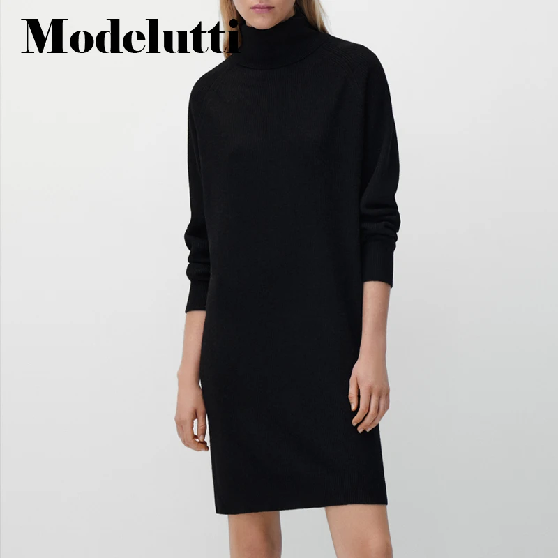 Modelutti 2022 New Spring Autumn Women Fashion Knitted Sweater Dress Turtleneck Solid Color Simple Elegant Dress Casual Female
Modelutti 2022 New Spring Autumn Women Fashion Knitted Sweater Dress Turtleneck Solid Color Simple Elegant Dress Casual Female