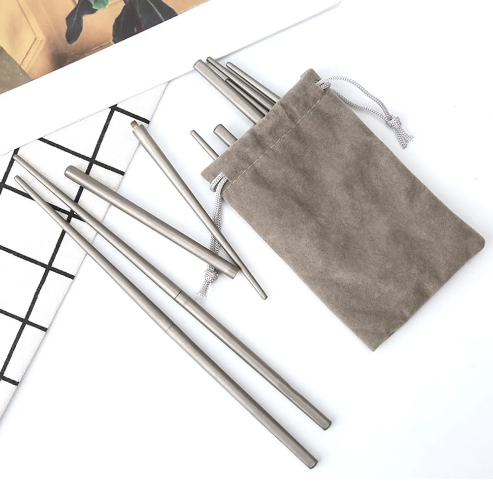 

Detachable Titanium Alloy Chopsticks Portable Outdoor Traveling Camping Tableware Non-toxic Non-slip Picnic Tool Picnic Tablewar