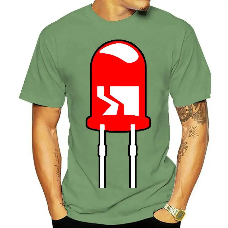 

Mens LED Red t shirt Designing tee shirt S-3xl Unique Gift Basic summer Pattern shirt