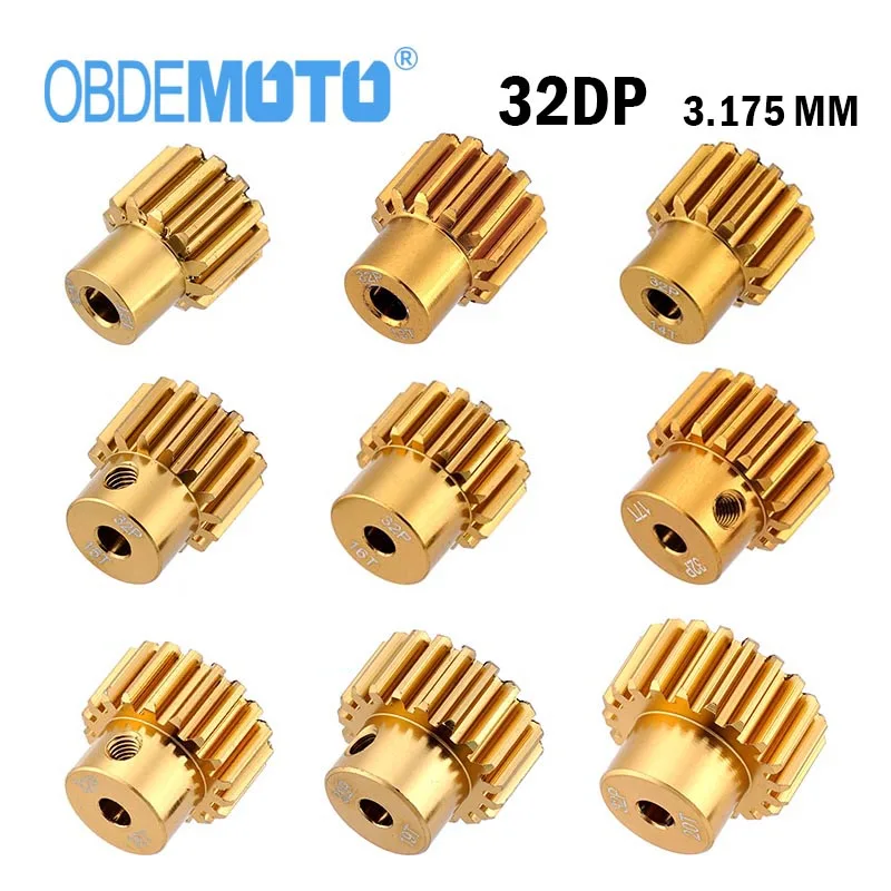 32DP Motor Gear M0.8 Metal Pinion 12 13 14 15 16 17 18 19 20T 3.175mm Shaft 1/2pcs for RC 1/10 1/8 1/5 Buggy Truck Traxxas Axial
32DP Motor Gear M0.8 Metal Pinion 12 13 14 15 16 17 18 19 20T 3.175mm Shaft 1/2pcs for RC 1/10 1/8 1/5 Buggy Truck Traxxas Axial