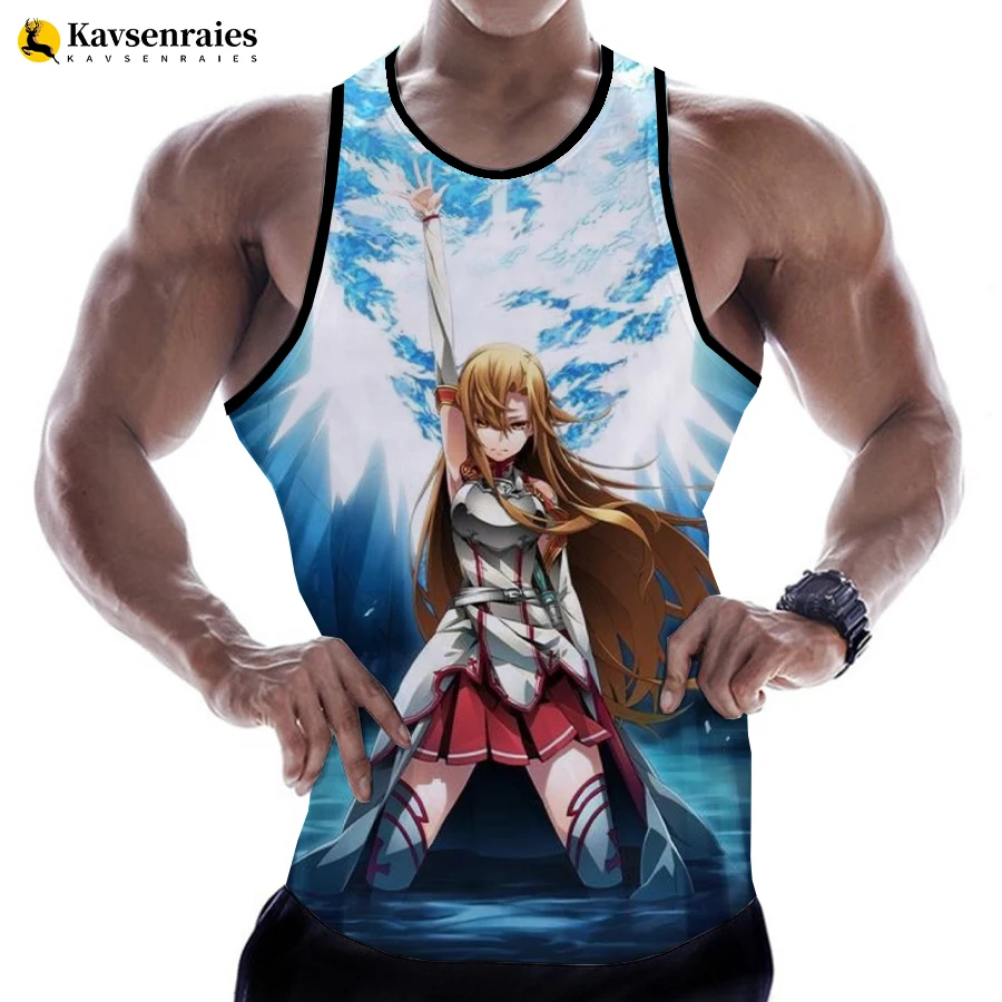 New Game Sword Art Online 2023 Fashion Summer Men Tank Tops Sleeveless Shirts Harajuku Personality 3D Printed Men's Clothing
New Game Sword Art Online 2023 Fashion Summer Men Tank Tops Sleeveless Shirts Harajuku Personality 3D Printed Men's Clothing