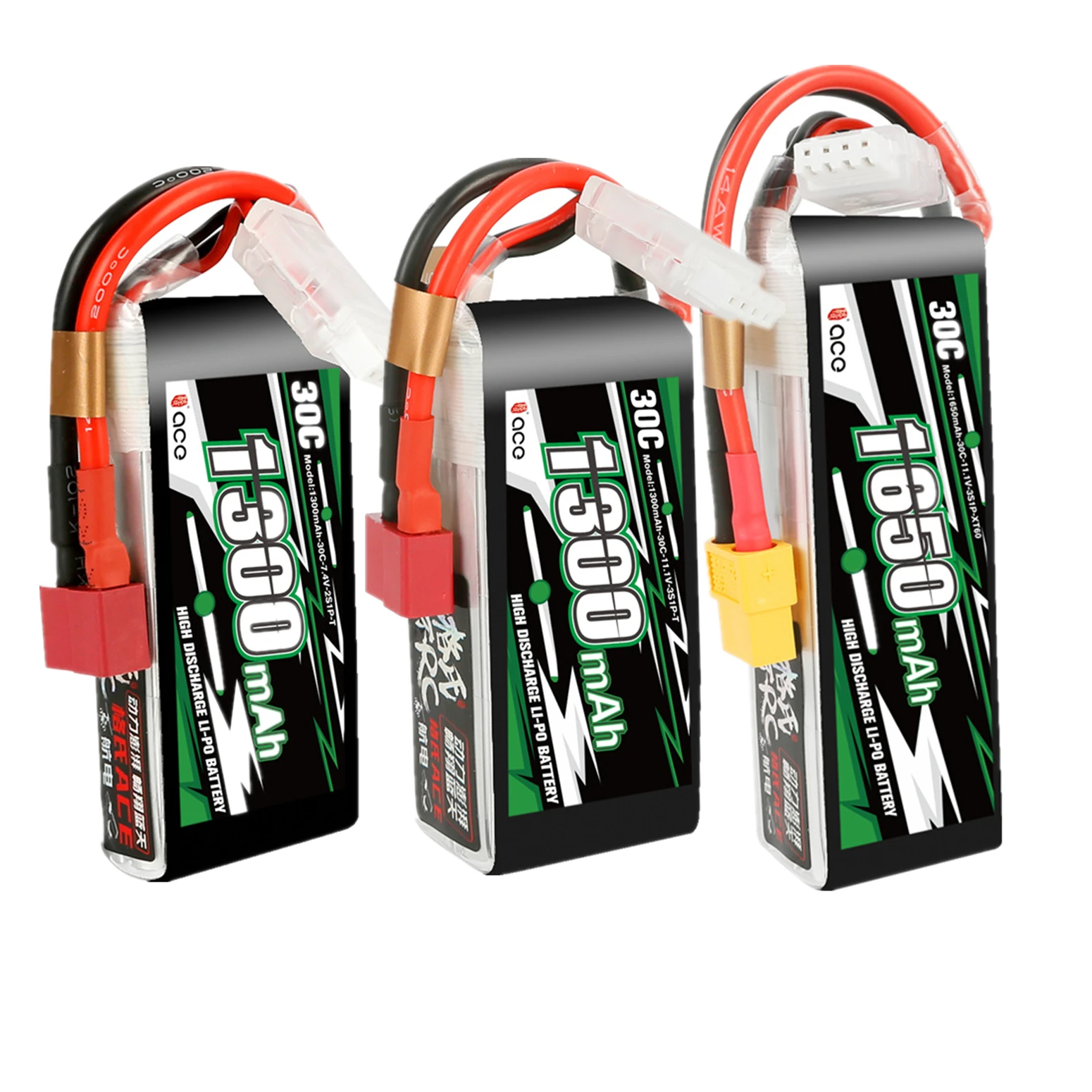 

Gens ace RFLY 1300mAh 1650mAh 2S 3S 7.4V 11.1V 30C Lipo Battery with T/XT60 Plug for FPV RC Drone